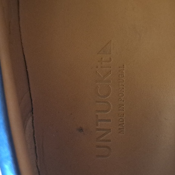 UNTUCKit Mens Navy Blue Suede/Leather Slip-On Loafer/Sneakers White Soles S-10.5 - Picture 10 of 12